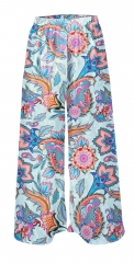 Chiffon pants oriental_flowers_mint