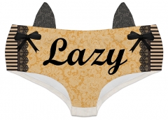 ear panties lazy leopard