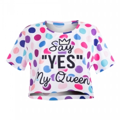 Crop T-shirt SAY YES MY QUEEN