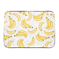 laptop case yellow and white bananas