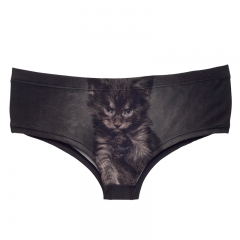 Women panties angry black cat