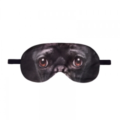 eye mask pug dog black