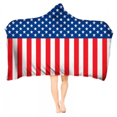 Hoodie blanket USA flag