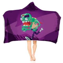 Hoodie blanket green zombie