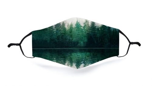 Mask lush lake reflection